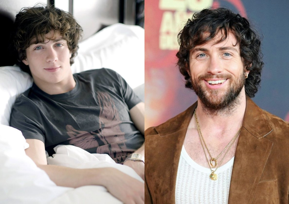 Аарон-Тейлор Джонсон в молодости и сейчас