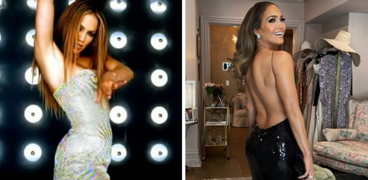 Дженнифер Лопес в клипе «If You Had My Love» (1999) и сейчас